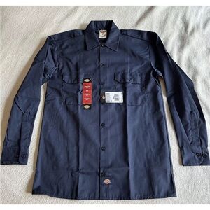 Dickies NWT Men’s Work shirt Classic Fit Navy Size Small